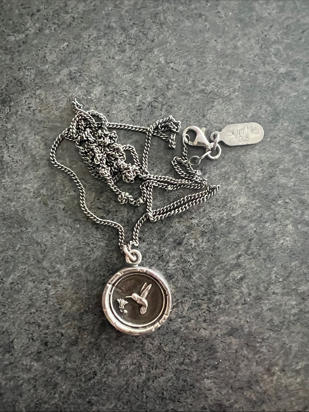 Pyrrha Hummingbird Pendant Necklace